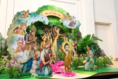 Cách trang trí lễ đài, xe hoa Phật đản với mô hình vườn Lâm Tỳ Ni 